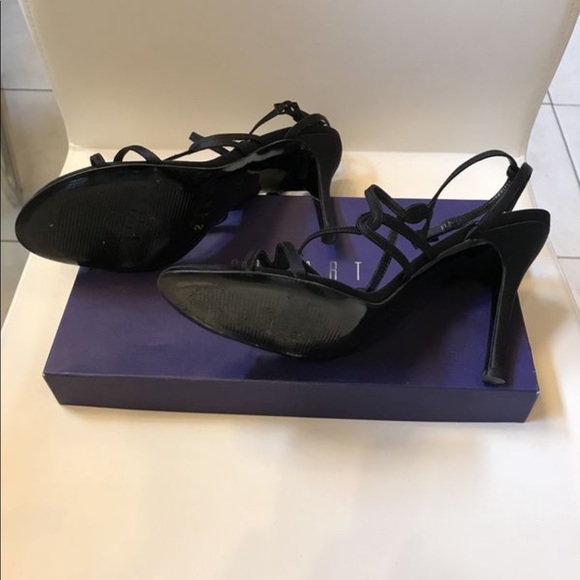 Stuart Weitzman Black Heels Size 10 (8-9)run small - Picture 3 of 4